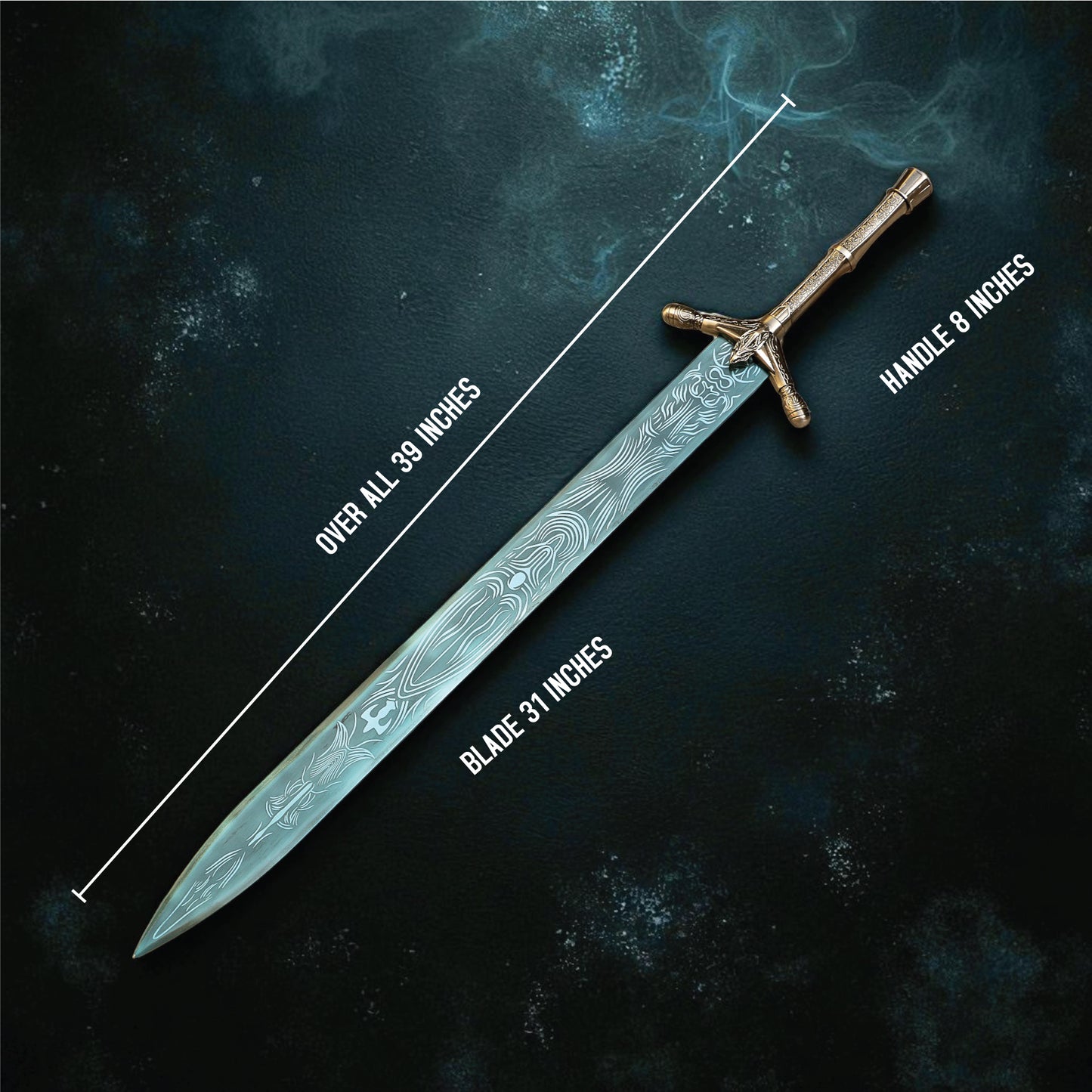 Hand-Forged Stainless Steel Moonlight Sword