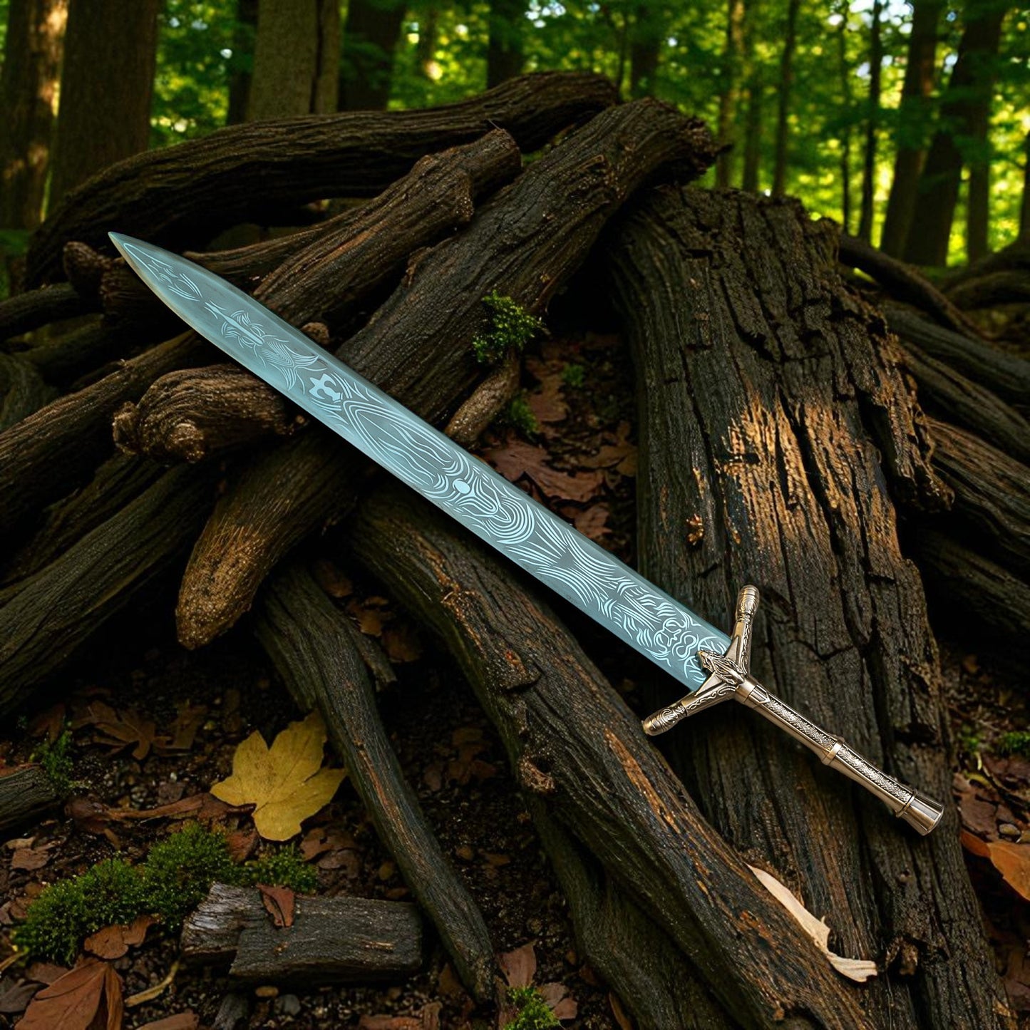 Hand-Forged Stainless Steel Moonlight Sword