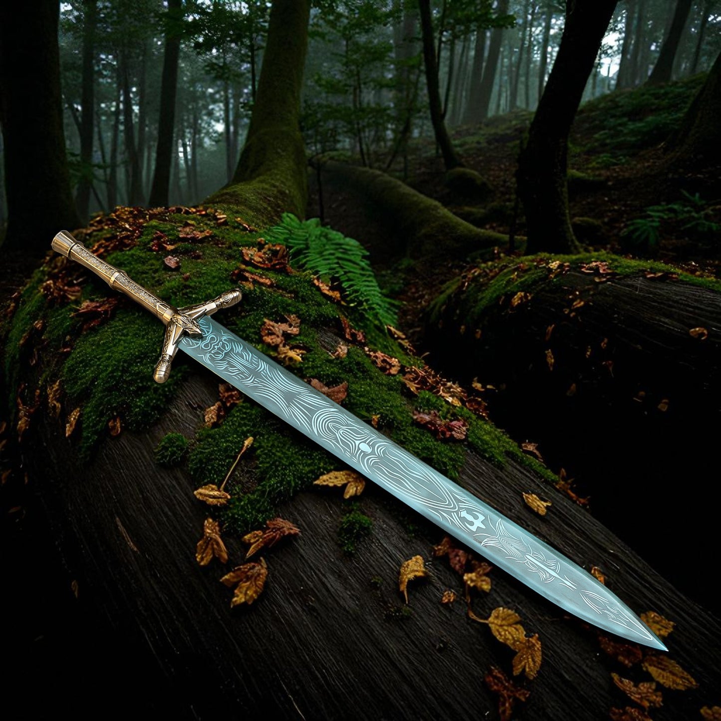 Hand-Forged Stainless Steel Moonlight Sword
