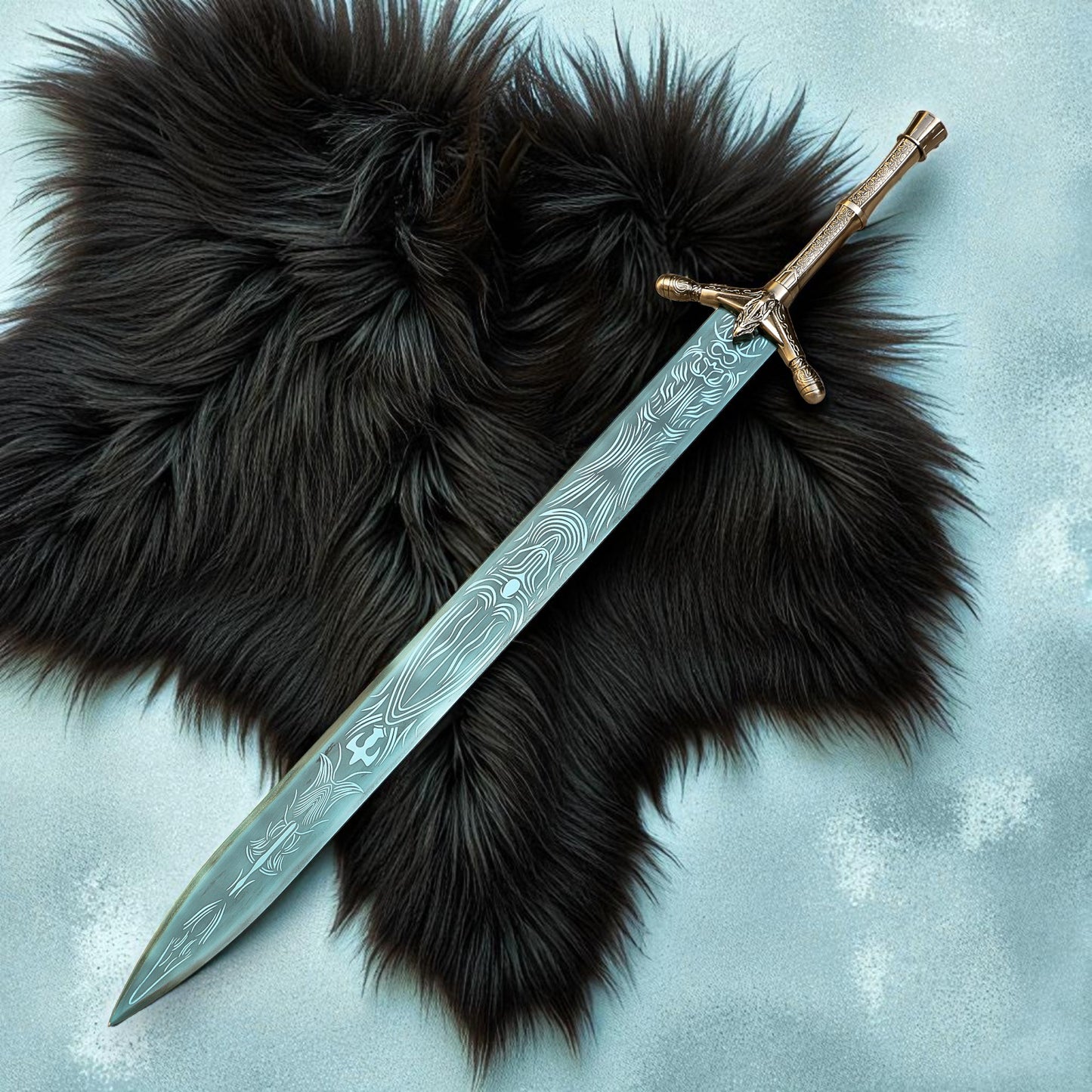 Hand-Forged Stainless Steel Moonlight Sword