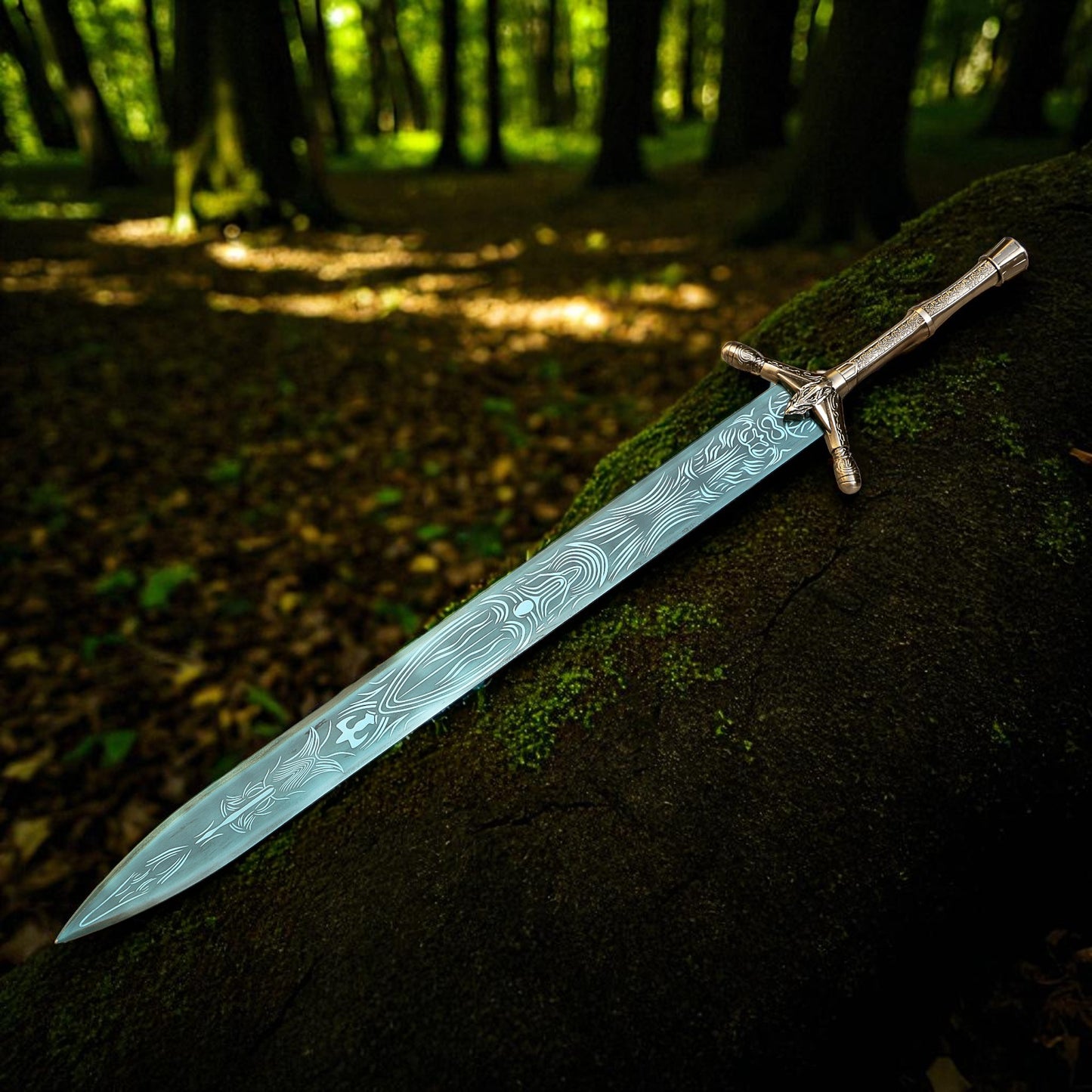 Hand-Forged Stainless Steel Moonlight Sword