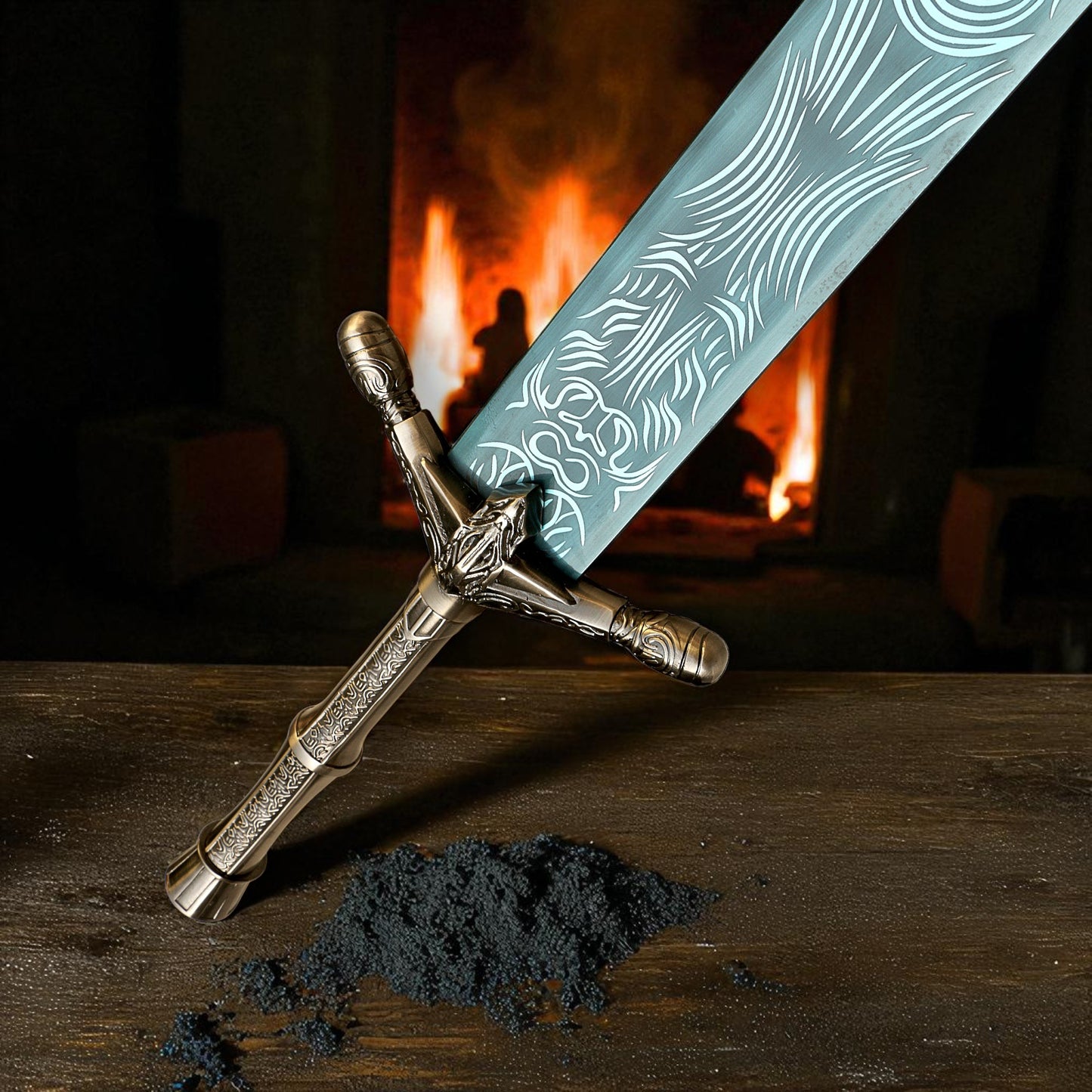 Hand-Forged Stainless Steel Moonlight Sword