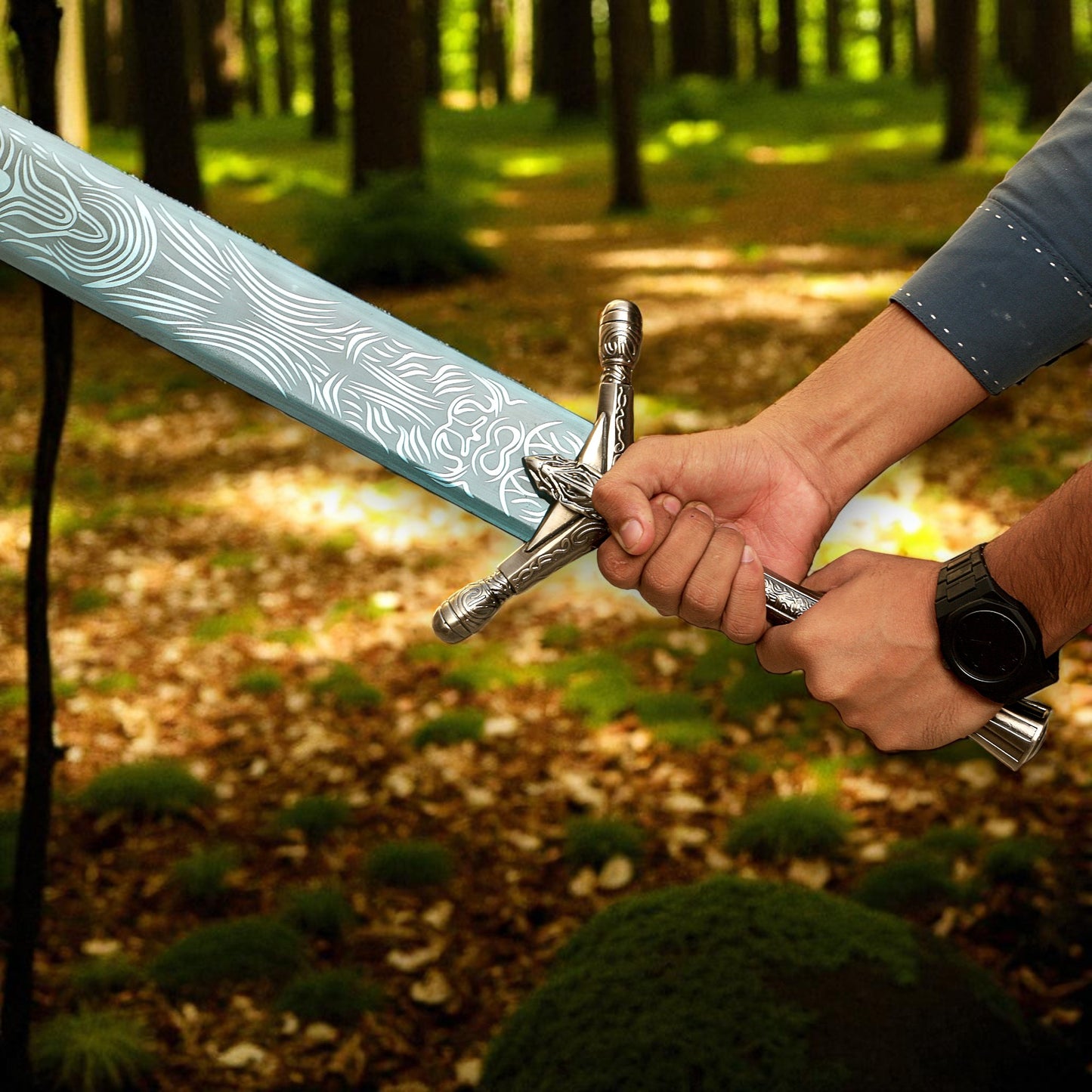 Hand-Forged Stainless Steel Moonlight Sword