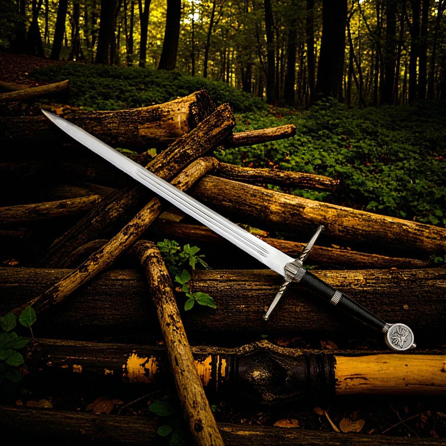 Hand-Forged Stainless Steel Witcher wolf Sword