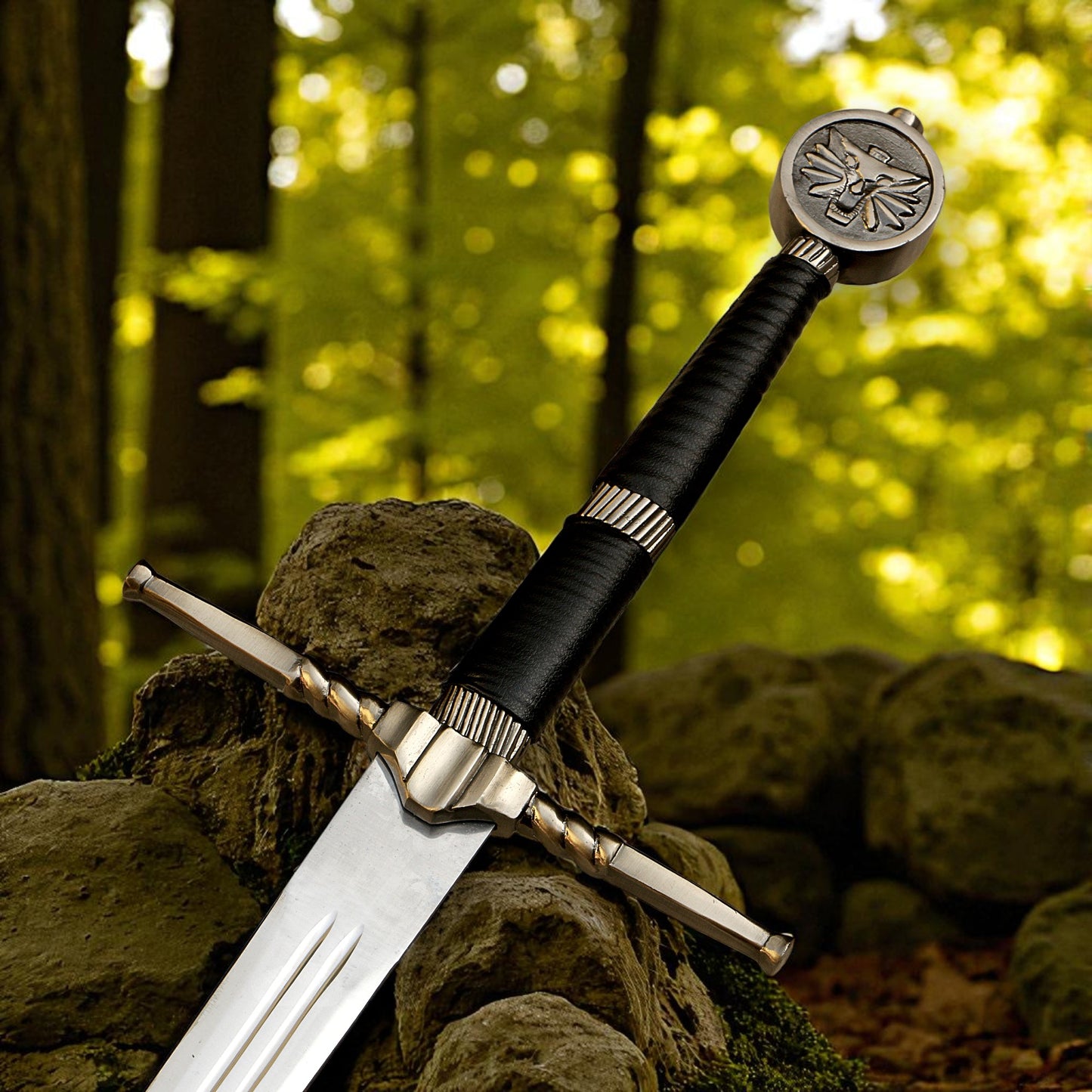 Hand-Forged Stainless Steel Witcher wolf Sword