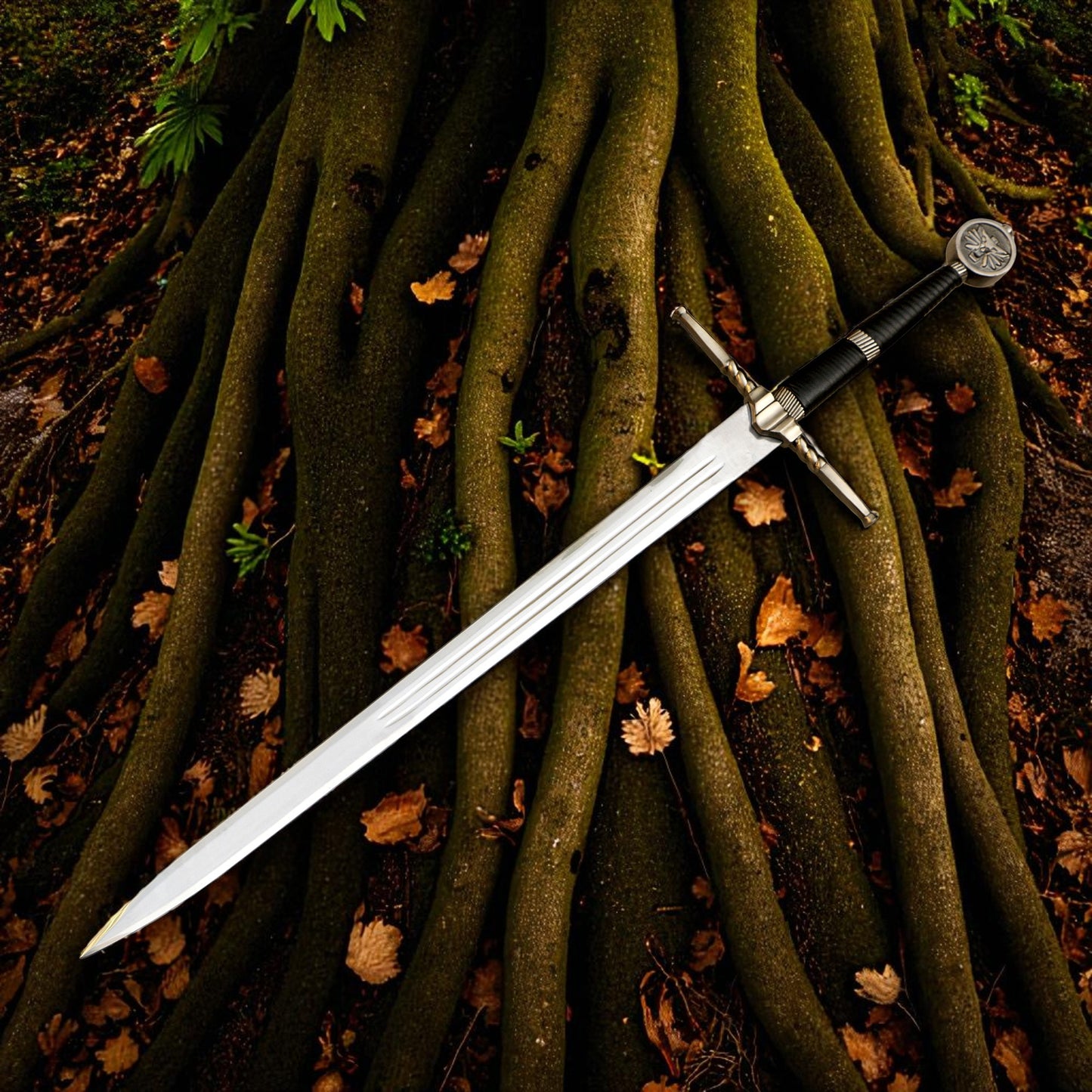 Hand-Forged Stainless Steel Witcher wolf Sword