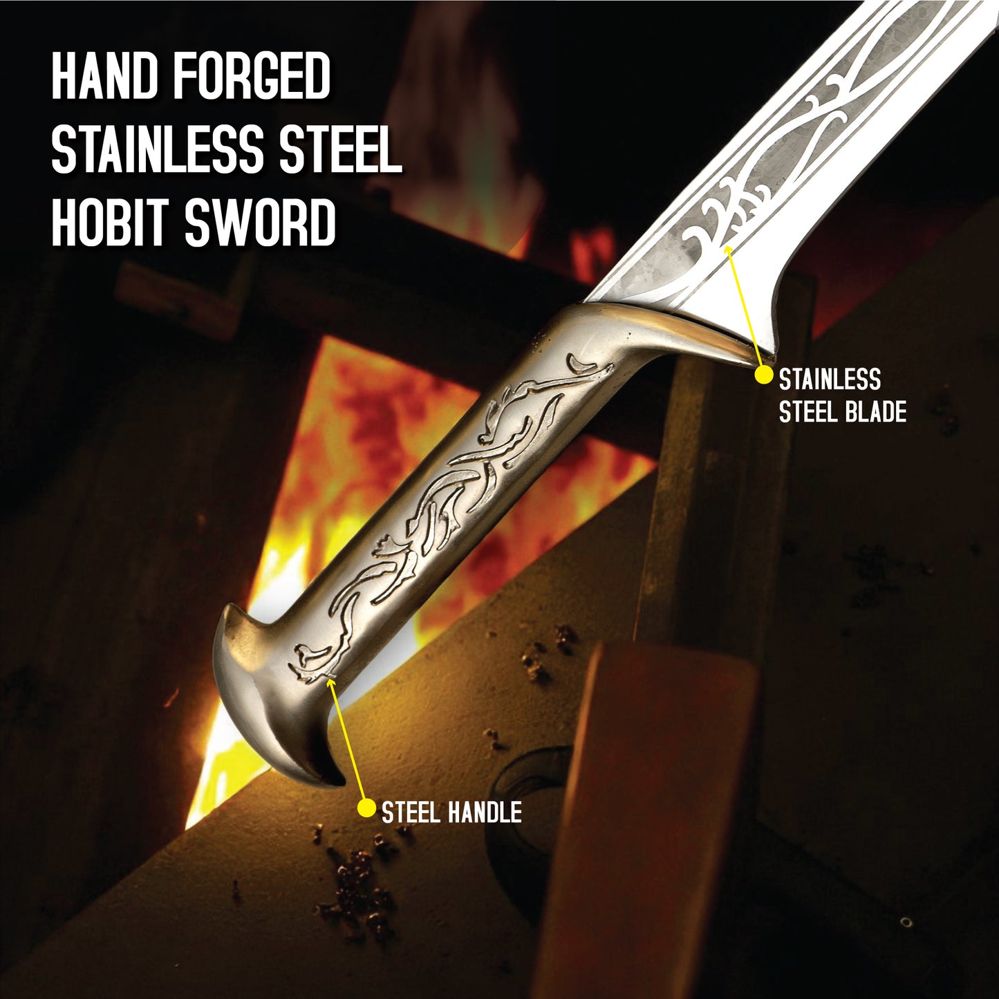 Hobbit Sword – Hand-Forged Stainless Steel Fantasy Blade by Swords Empires