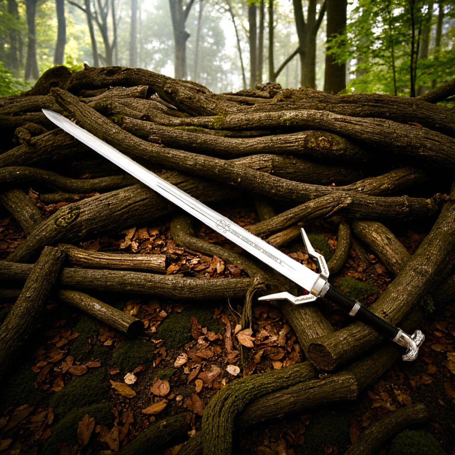 Witcher Silver Sword – Hand-Forged Stainless Steel Masterpiece