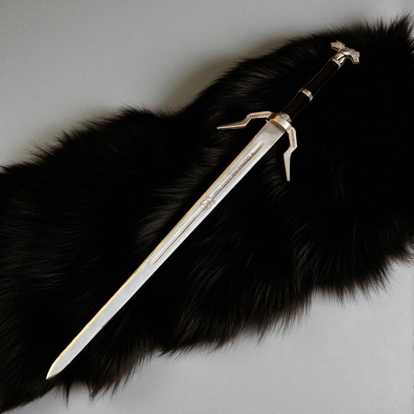 Witcher Silver Sword – Hand-Forged Stainless Steel Masterpiece